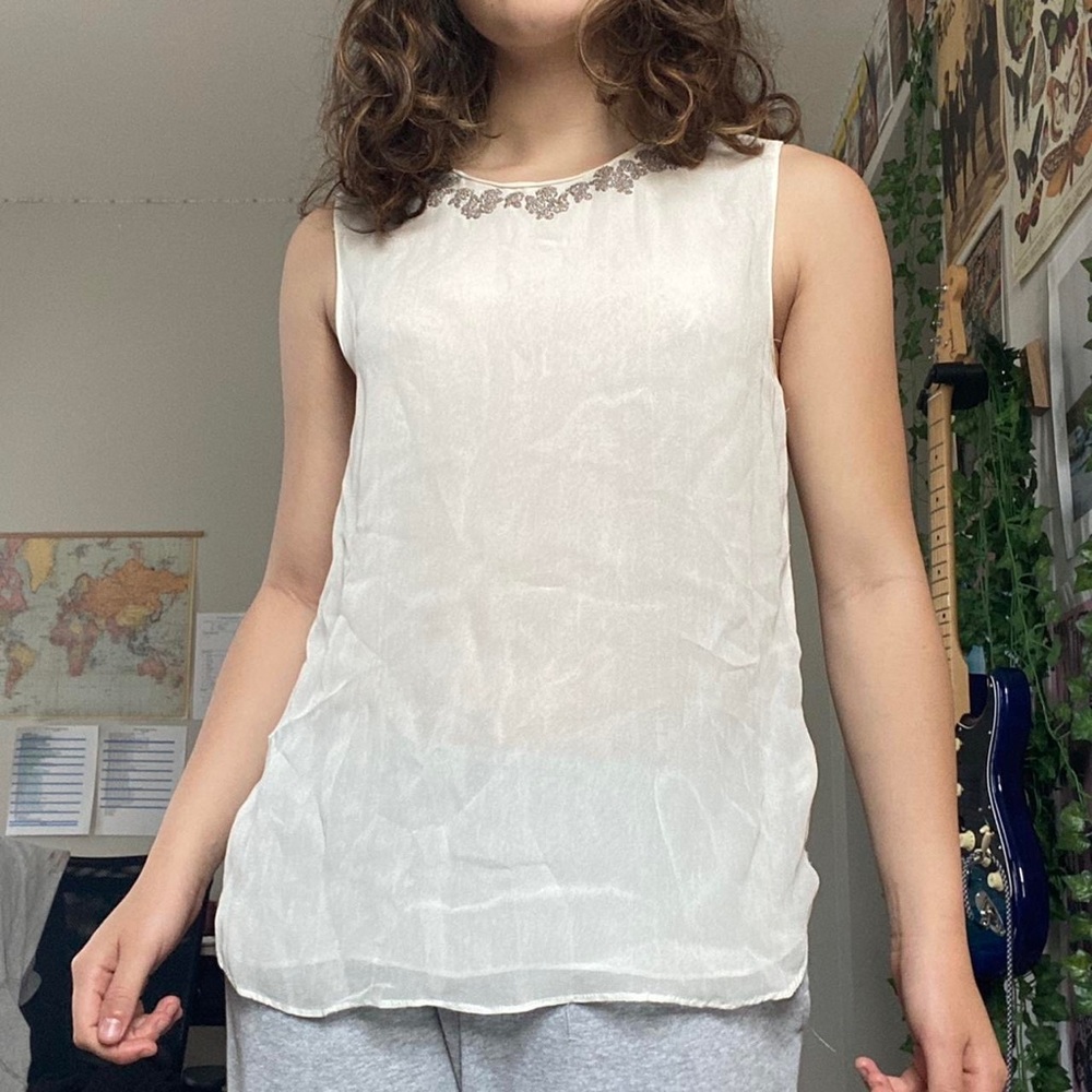 mesh/see through jewel neck top from zara!!